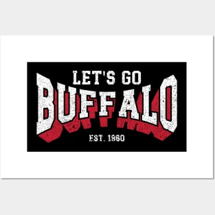 Let's Go Buffalo Vintage Distressed v2 Posters and Art